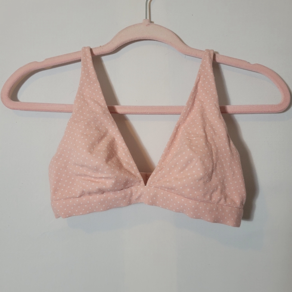 La Vie En Rose Light Pink Polka Dot Bralette